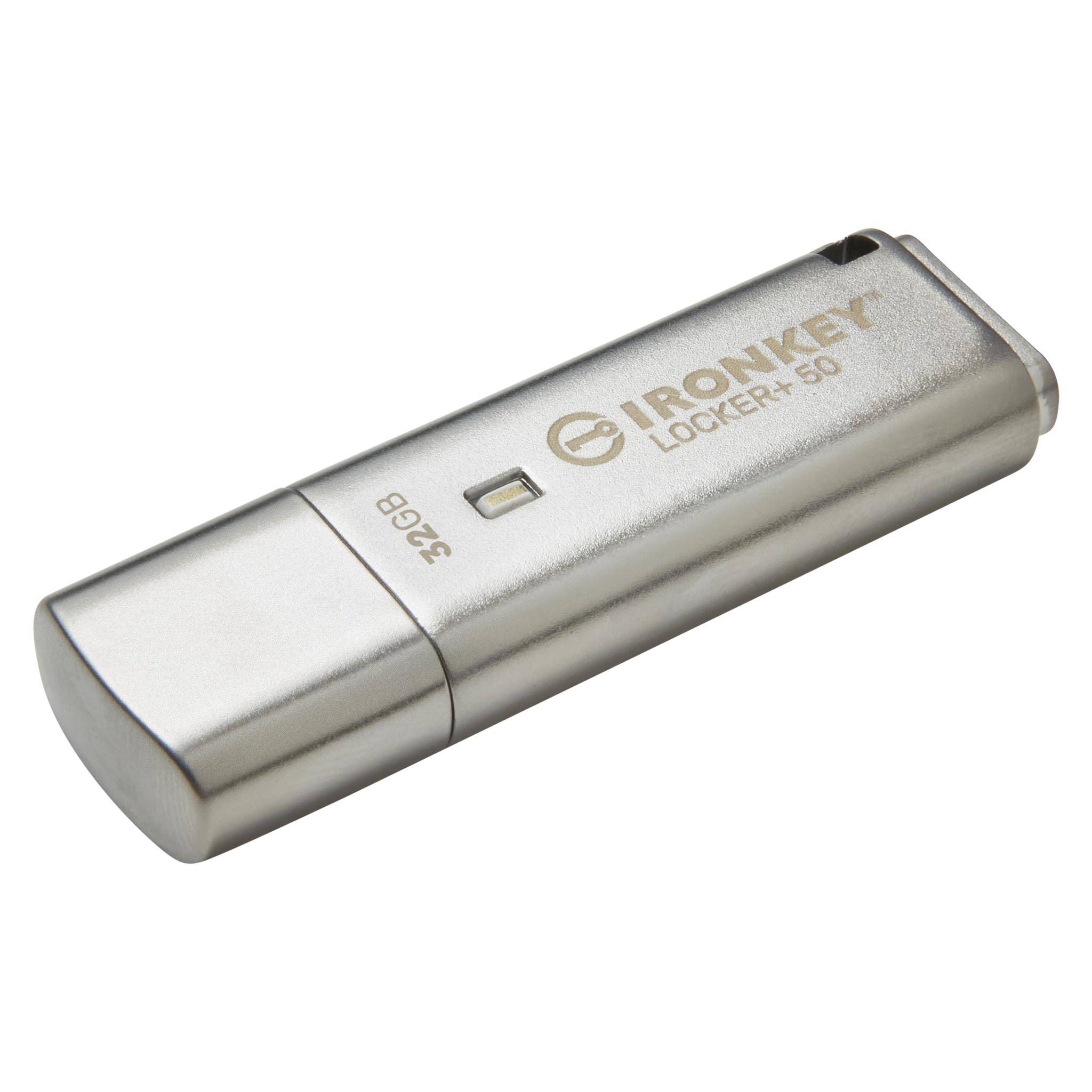 Kingston 32GB IronKey Locker Plus 50 AES Encrypted USBtoCloud