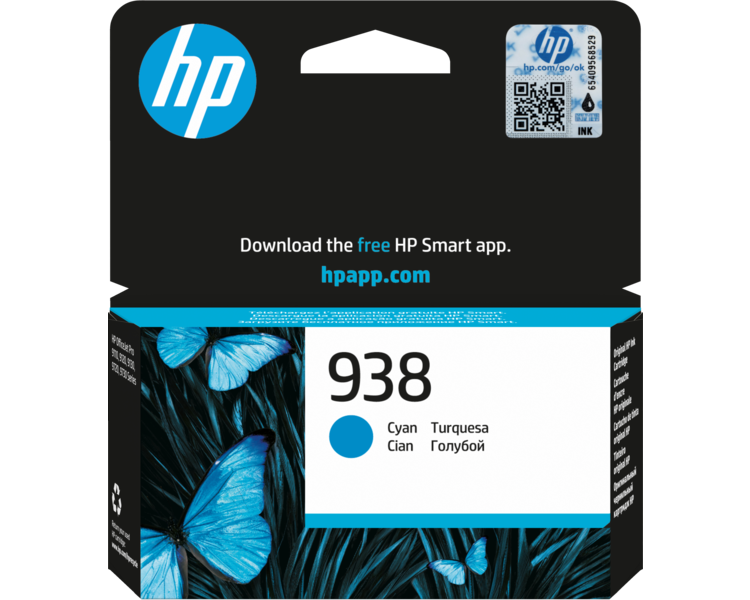 HP 938 Cyan Original Ink Cartridge
