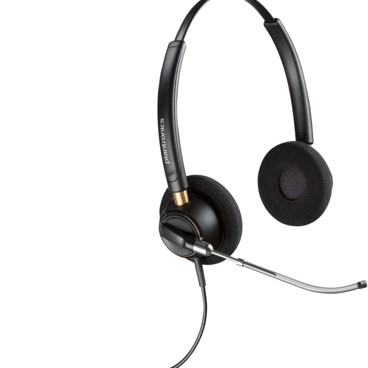 Poly EncorePro 520V Binaural Headset VoiceTube +Quick Disconnect