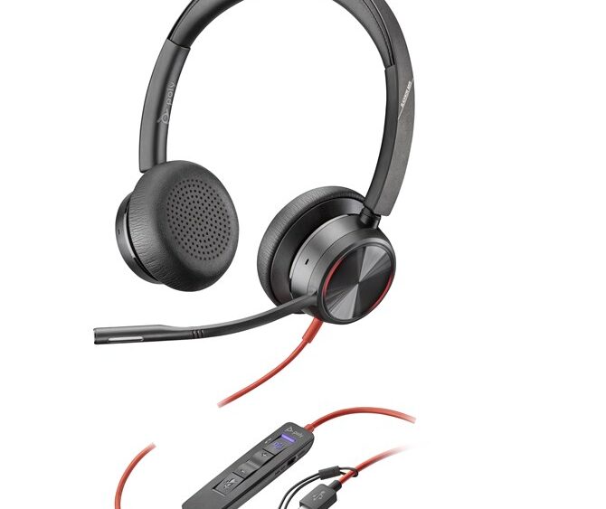 Poly Blackwire 8225 Stereo Microsoft Teams Certified USB-C ANC Headset