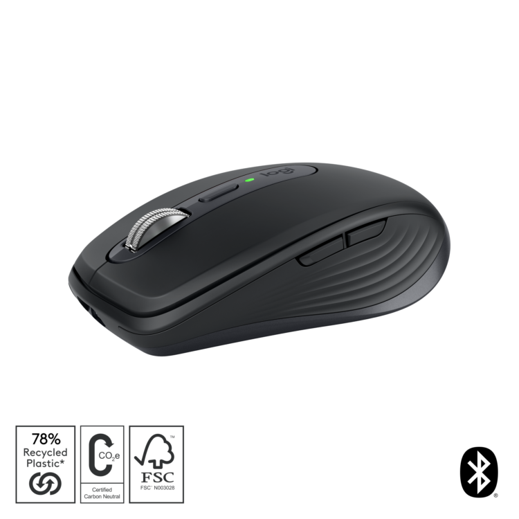 Logitech MX Anywhere 3s - Wireless Mouse - Graphite - Bluetooth