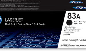 HP 83A 2-Pack Black Original LaserJet Toner Cartridges