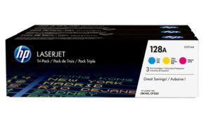 HP 128A Tri-Pack Toner Cartridges (CMY)