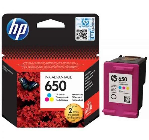 HP 650 Tri-Color Ink Cartridge