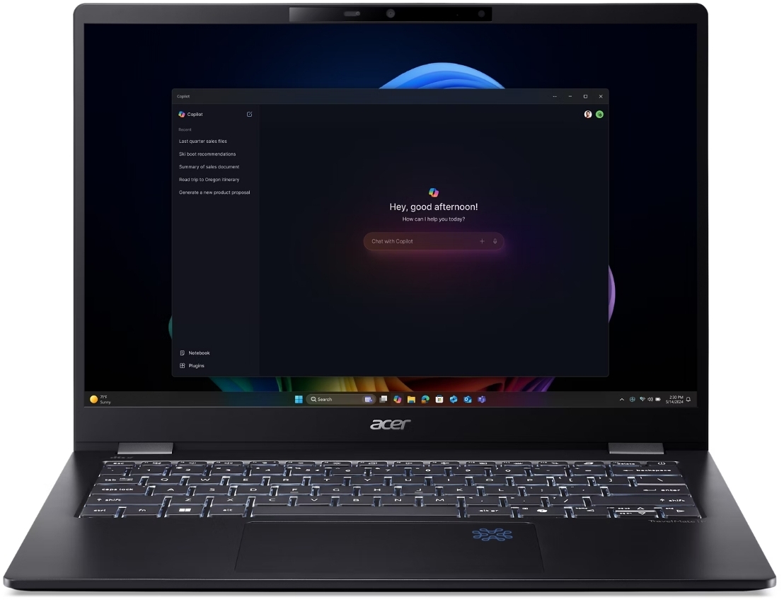 Acer TMP614-54T-TCO-72H5 14in WUXGA Notebook