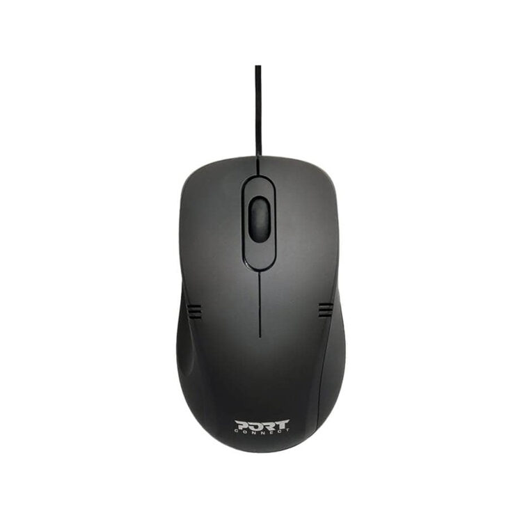 Port Professional Wired Black Mouse