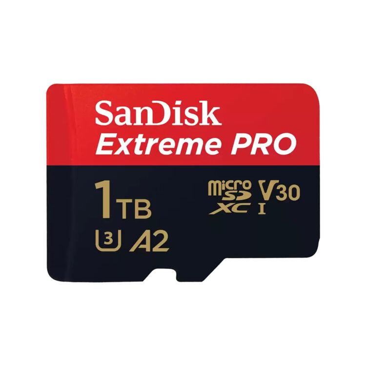 Sandisk Extreme Pro 1TB 4K Video MicroSDXC Card with Adapter
