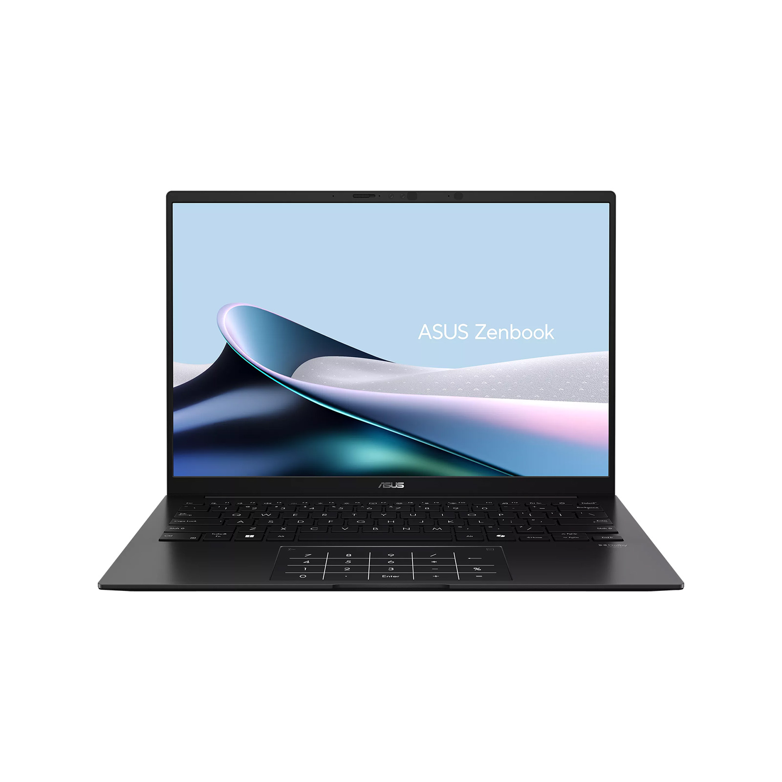 ASUS Zenbook / 14.0 OLED WUXGA(WU) 1920X1200 16:10 / AI 7 445 / LPDDR5X 16GB ( 16GB LPDDR5X on board ) / 1TB PCIE G4 SSD / AMD Radeon Graphics / Backlit Chiclet Keyboard Precision touchpad support Number Pad / Sleeve / Black / Windows 11 Home / 1YR PUR Warranty