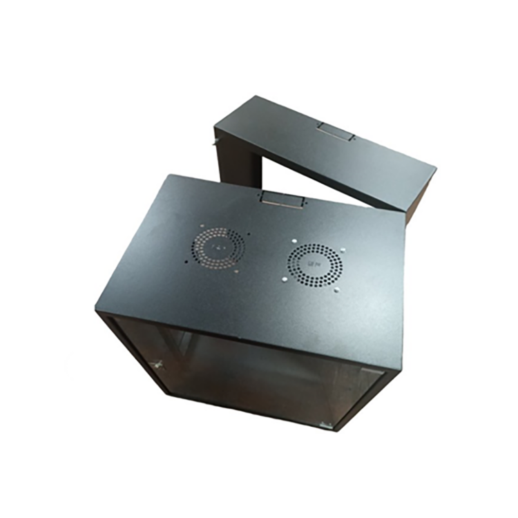 Zone Lite 12U 400+200mm Swing Frame Black Wall Mount Cabinet