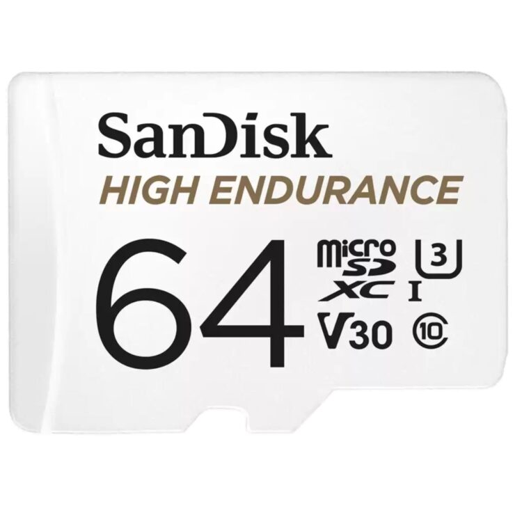 Sandisk High Endurance 64GB Class 3 MicroSDXC Card with Adapter