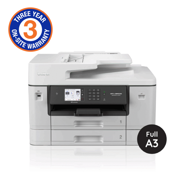 Brother A3 Inkjet 4-in-1 with Double-sided Printing/ wireless networking (3YR onsite)