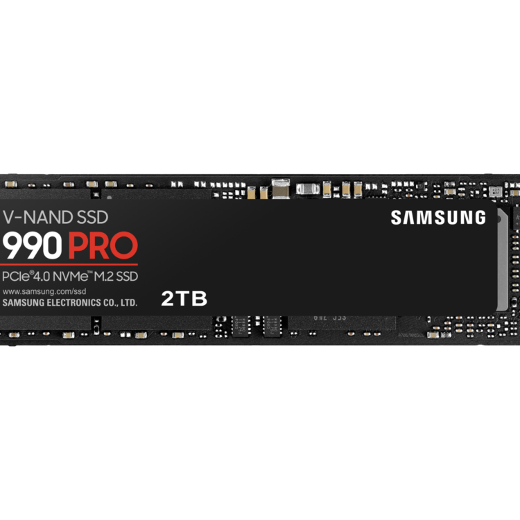 SAMSUNG 990 PRO 2 TB NVME SSD - READ SPEED UP TO 7450 MB/S WRITE SPEED TO UP 6900 MB/S RANDOM READ UP TO 1400000 IOPS RANDOM WRITE UP TO 1550000 IOPS/PCIE 4.0 X4 NVME 2.0/ V-NAND 3BIT MLC/ IN-HOUSE CONTROLLER/ 2GB LOW POWER DDR4 1200TBW