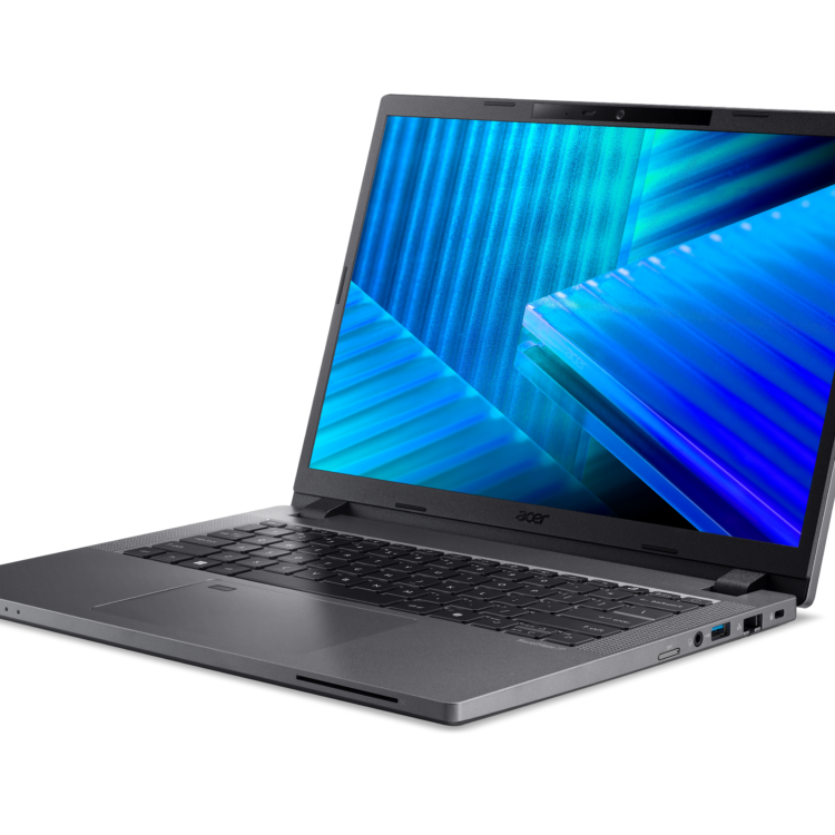 Acer TravelMate TMP214-75-G3-TCO-702K 14" WUXGA IPS SlimBezel Intel Core Ultra 7 processor 155H 16 GB DDR5 Memory 512GB PCIe NVMe SSD SD card reader WIFI6E+BT 2x2 AX+BT 6E FHD IR camera FPR BackLit KB 53Wh Li-ion battery 65W TypeC adapter Windows 11 PRO 3 YRS OSW