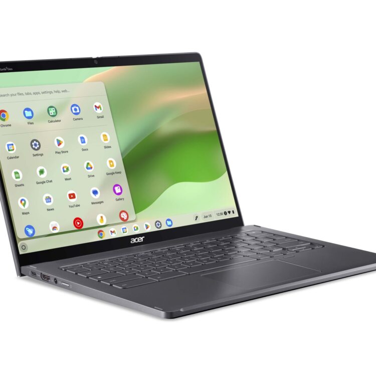 Acer Chromebook Spin 714 14" WUXGA IPS touch/pen supportive Intel Core Ultra 7 processor 155U 16 GB LPDDR5X Memory 512GB PCIe NVMe SSD WIFI6E+BT 2x2 AX+BT 6E / QHD Camera 53Wh Li-ion battery 65W TypeC adapter Active Stylus Google Chrome OS 3 YRS OnSite Warranty (CPE794-1N-TCO-760R)