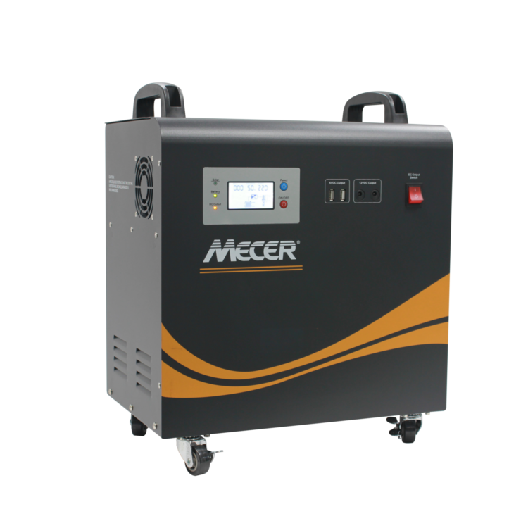 Mecer 2Kw 24V 2x100A Bat Pure Sine Wave includes 800W Solar charge Controller - Battery Warranty 6 Months