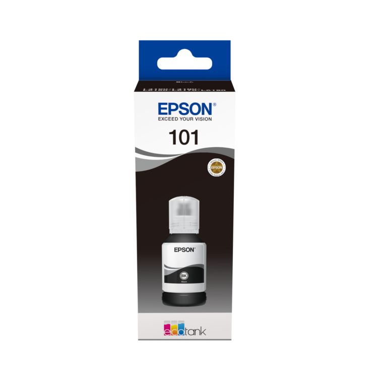 Epson 101 Ink Bottles Black 127ml Ecotank L4150 / L4156 / L4160 / L4260 / L6160 / L6170 / L6176 / L6190 / L6270 / L6290 / L6370 / L14150 7500 pages