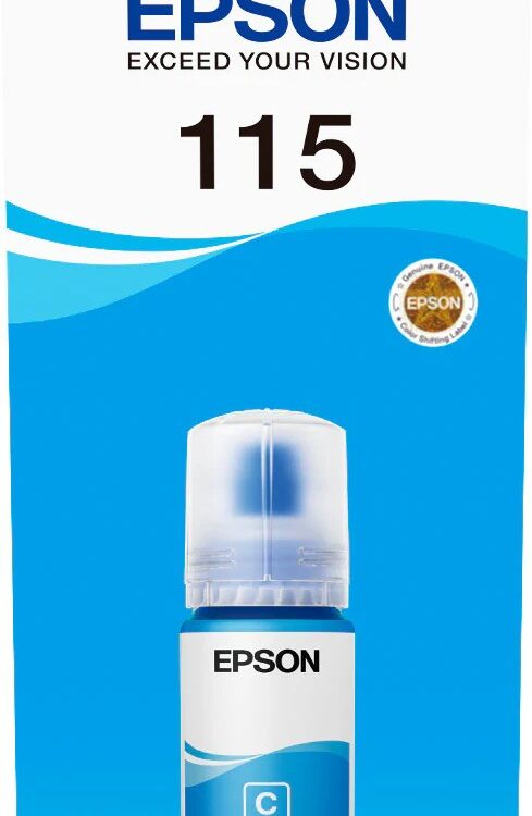 Epson 115 Ink Bottles Cyan 70ml EcoTank L8160 6200 pages 2300 Photos